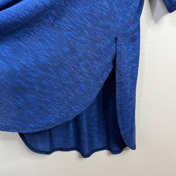 Hannah Women's Blue Short Sleeve Split Hem Shirt Size XL NWT Crew Neck - Picture 6 of 9